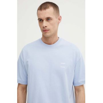 Samsoe Samsoe tricou din bumbac JOEL barbati, culoarea bej, neted, M22300126