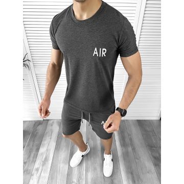Trening barbati gri inchis pantaloni + tricou 10589 33-2