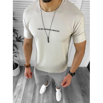 Tricou barbati bej 12513 O4-2.3