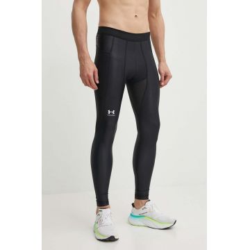 Under Armour leggins de antrenament Iso-Chill culoarea negru, neted