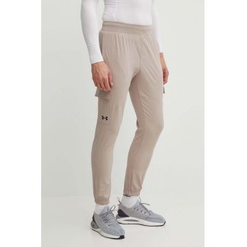 Under Armour pantaloni de antrenament culoarea bej