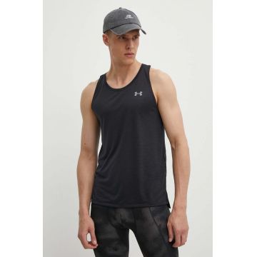 Under Armour tricou de alergare Streaker culoarea negru