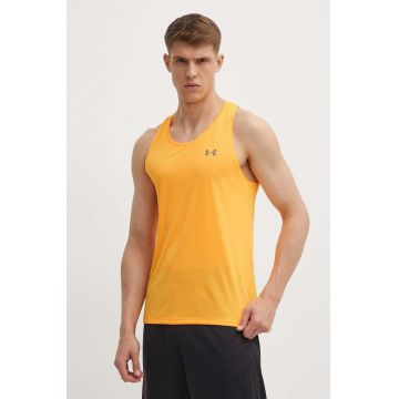 Under Armour tricou de alergare Streaker culoarea portocaliu