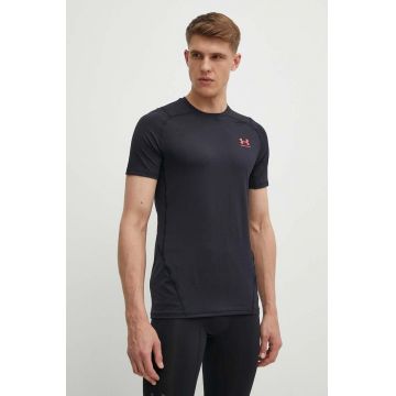 Under Armour tricou de antrenament HG Armour culoarea negru, cu imprimeu