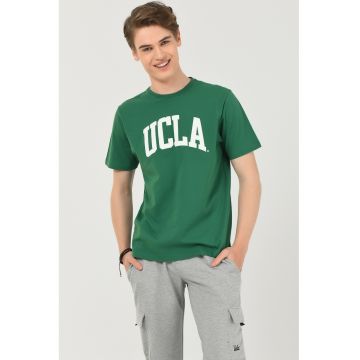 Tricou cu decolteu la baza gatului si imprimeu logo Culver