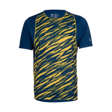 Tricou cu model si garnituri contrastante pentru alergare Wicking