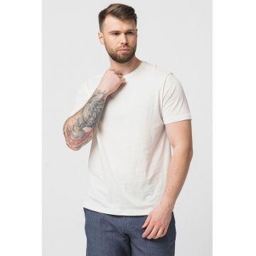 Tricou din bumbac cu model uni