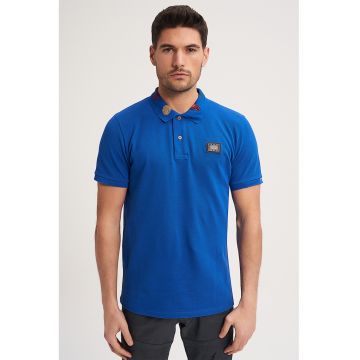 Tricou polo de bumbac organic cu fenta cu nasturi