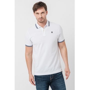 Tricou polo slim fit din amestec de bumbac organic Dunda