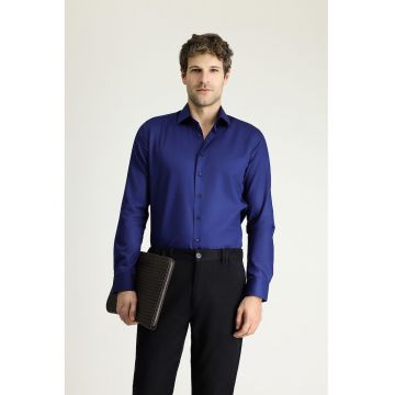 Camasa slim-fit cu model uni