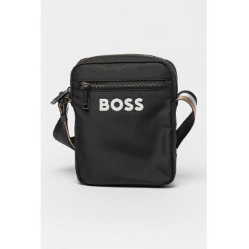 Geanta crossbody cu logo in relief Catch 3.0 - Negru