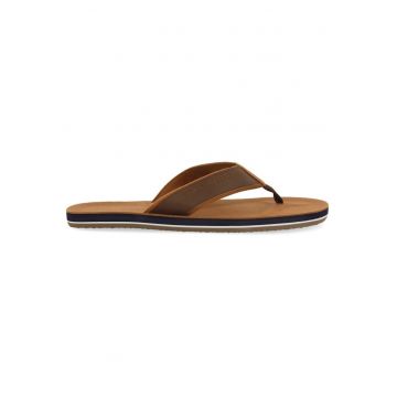 Papuci flip-flop cu bareta contrastanta