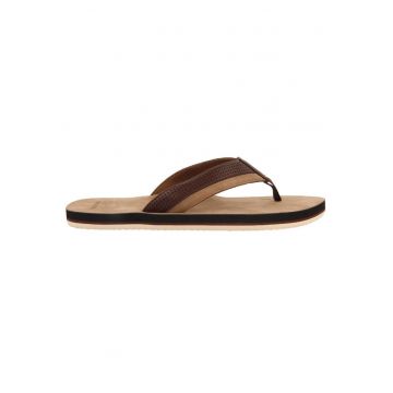 Papuci flip-flop de piele ecologica