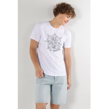 Tricou de bumbac cu imprimeu grafic