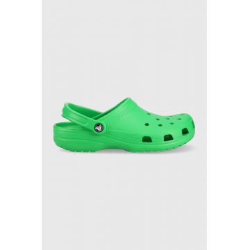 Crocs papuci Classic culoarea verde 10001