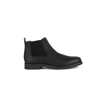 Geox pantofi de piele intoarsa Uomo Claudio barbati, culoarea negru