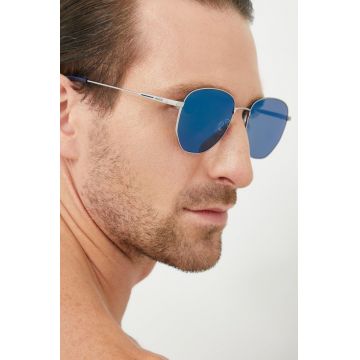 HUGO ochelari de soare barbati, culoarea albastru marin
