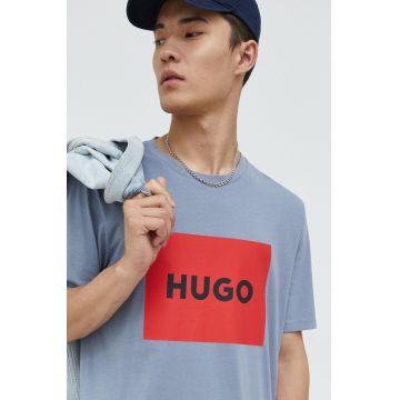 HUGO tricou din bumbac cu imprimeu