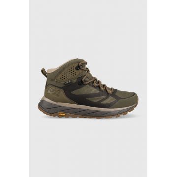 Jack Wolfskin pantofi Terraventure Texapore mid barbati, culoarea verde, izolat, 4051521