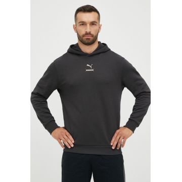 Puma bluza barbati, culoarea gri, neted