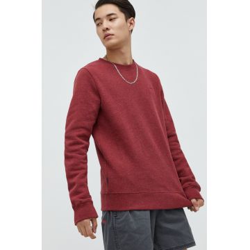 Superdry bluza barbati, culoarea bordo, melanj