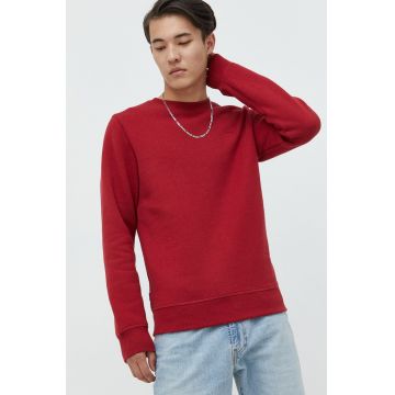Superdry bluza barbati, culoarea rosu, neted