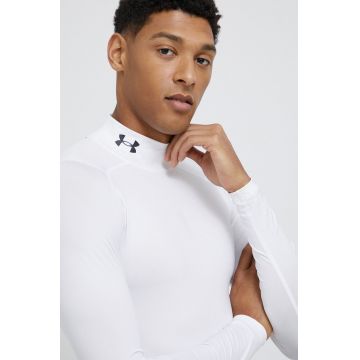 Under Armour Longsleeve 1369606 bărbați, culoarea alb, material neted