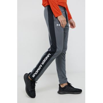 Under Armour Pantaloni 1366213 bărbați, culoarea gri, cu imprimeu 1366213-001