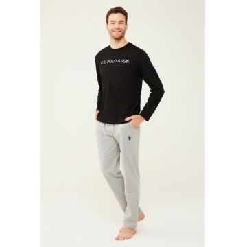 Bluza de pijama cu imprimeu logo