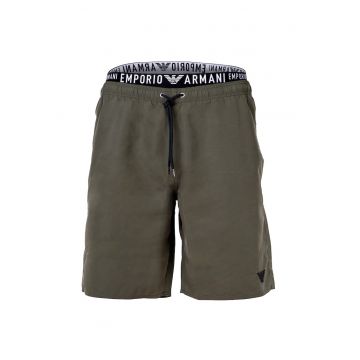 Pantaloni scurti de baie cu banda logo in talie