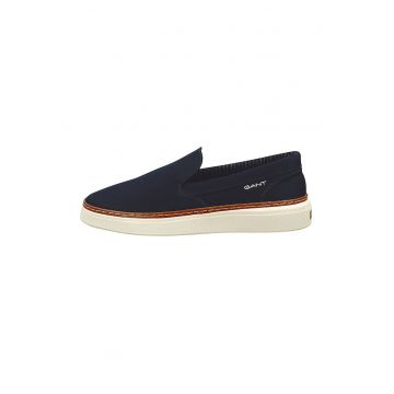 Pantofi loafer uni din material textil