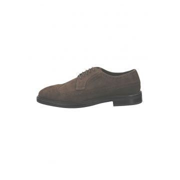 Pantofi Oxford de piele intoarsa