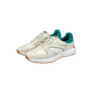 Pantofi sport cu garnituri de piele intoarsa Misto Helos - Alb/Verde