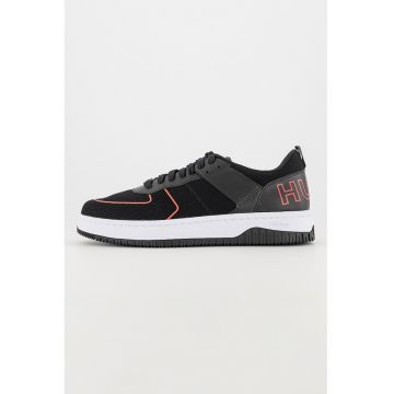 Pantofi sport low-cut cu garnituri de piele ecologica