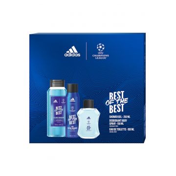 Set Cadou Barbati Uefa Best Of The Best: Apa De Toaleta 10 ml + Deodorant 150 ml + Gel De Dus 250 ml