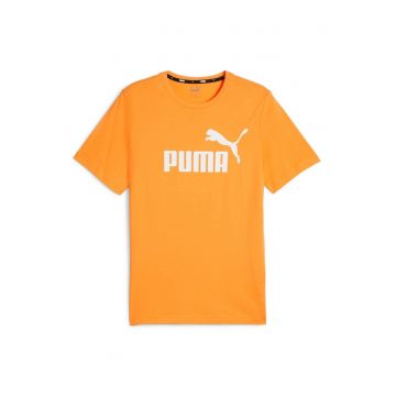 Tricou cu imprimeu logo ESS - Alb/Portocaliu mandarina