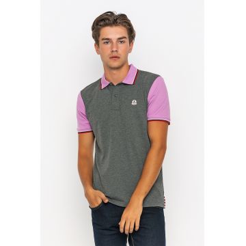 Tricou polo cu detalii contrastante