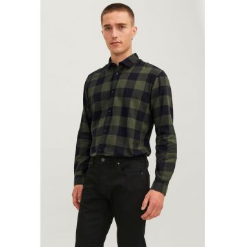 Camasa slim fit cu model in carouri Gingham