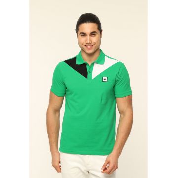 Tricou polo colorblock de bumbac Mares