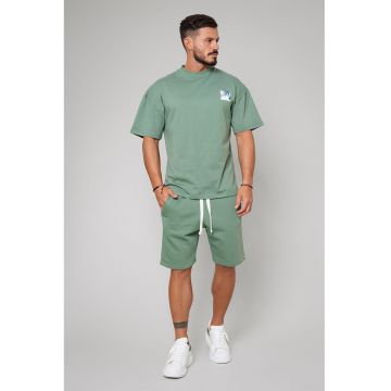 Set de bermude cu snur si tricou - 2 piese