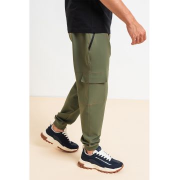 Pantaloni cargo cu talie ajustabila