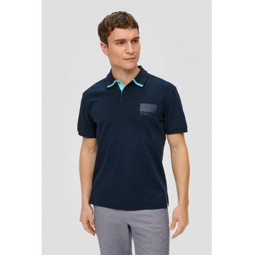 Tricou polo regular fit din material pique