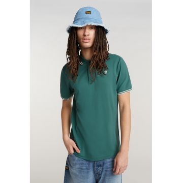 Tricou polo slim fit din amestec de bumbac organic Dunda