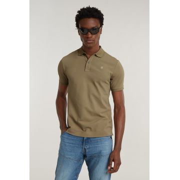 Tricou polo slim fit din material pique Dunda