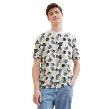 Tricou de bumbac cu model tropical