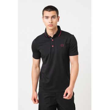 Tricou polo slim fit cu logo