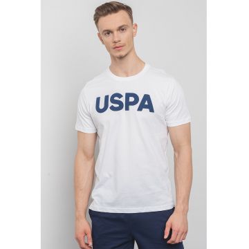 U.S. Polo Assn - Tricou cu imprimeu logo - Alb/Bleumarin