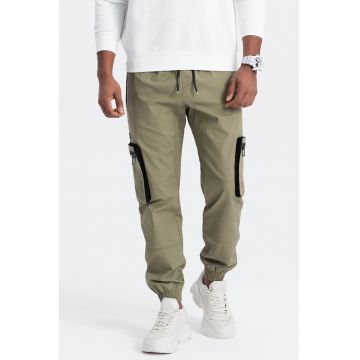 Pantaloni cargo cu mansete elastice