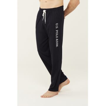 Pantaloni de pijama cu snururi si logo