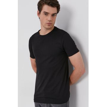 HUGO tricou (2-pack) bărbați, culoarea negru, material uni 50325440